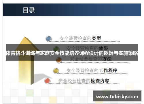 体育格斗训练与家庭安全技能培养课程设计的逻辑与实施策略